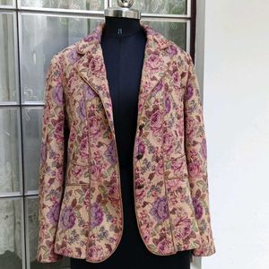 Vintage Floral Print Coat