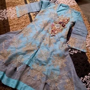 Pakistani Work Up Down Kurti Set