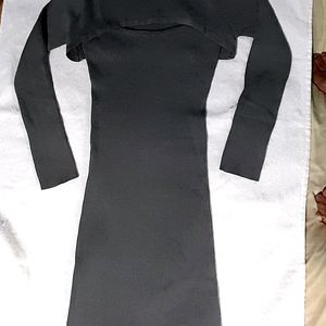 Women Bodycon Dress With Coaty (2 Piece)