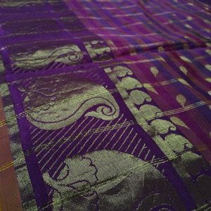 Purple Pattu Saree With Gold Zari Work