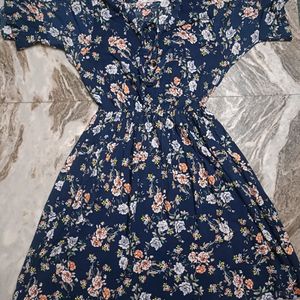 Beautiful Floral Midi Dress For Girls