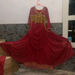 Maroon Gown Set