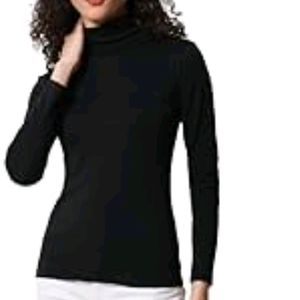 Black High Neck Tshirt  Full Sleeves  For Both M