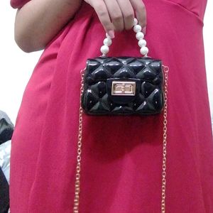 Cute Mini Black Sling Bag For Women