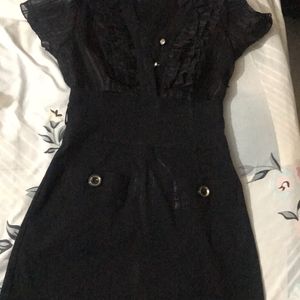 Black Formal Dress With Belt