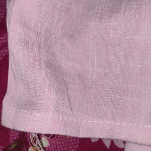 Pure Cotton Straight Kurti Baby Pink🩷