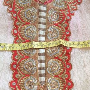 Off White-red Anarkali Kurta Set