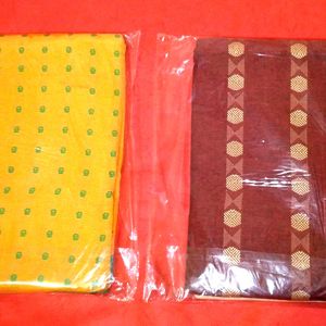 Combo Of 2 Branded Pure Cotton Dress Material