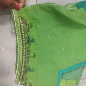 Green Designer Saree With Full Work Design 🥰🥰