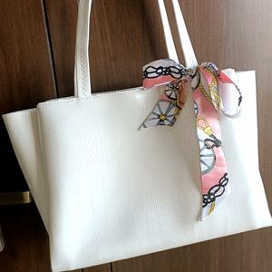 White Colour Shoulder Bag Handbag