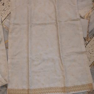 WHITE GOLDEN SALWAR SUIT