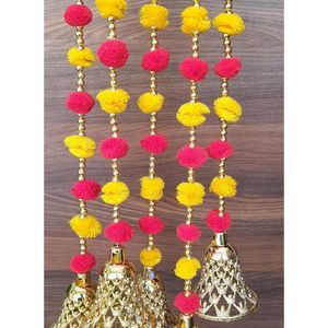 💥Diwali Offer💥Set of 10 Pompom Bell Wall Hanging