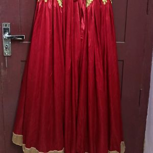 Party Wear Red Gown