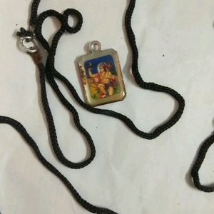 Dual Sided Pendant, Threads Of Shree Ram Hanuman