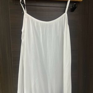 White-Blue Sleeveless Dress