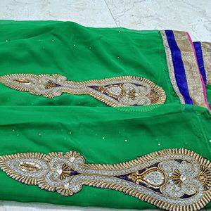 Beutiful Green Colour Saree