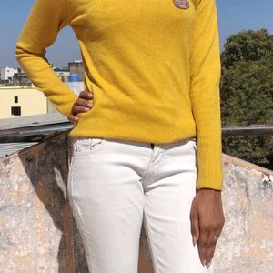 High Neck Yellow Sweater