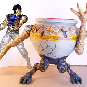 Jojo 25cm Warrior Jar Jonathan Anime Model