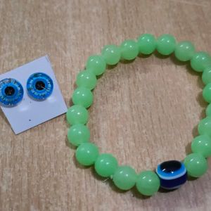 Evil Eye Studs & Bracelet