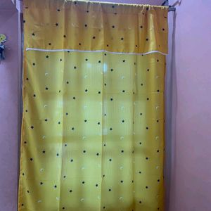 2pieces Yellow Curtain