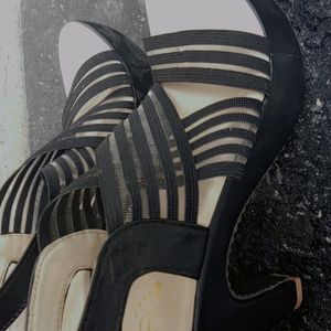 B/W High Heel Wedges