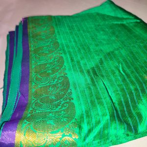 Elegant Green Polysilk Saree - Limited Offer!