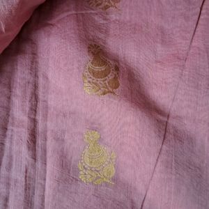 pink silk saree