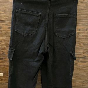 Black High Waisted Cargo Pants