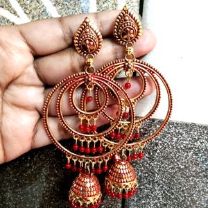 Beautiful Red long Earrings