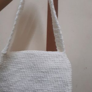 White Crochet Bag