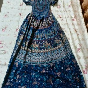 Blue Printed Brand New Dress