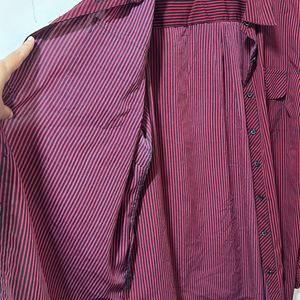 Pintrest Korean Oversized Maroon Shirt