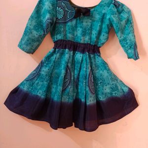 Cute Baby Frock Froc With Waist Lastic