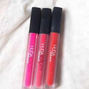 Combo Huda Beauty Liquid Matte lipstick SExy Shades