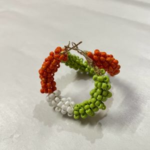 Tri Colour Hoop Earrings