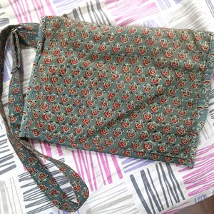 Ajrakh Pattern Cotton Sling Bag