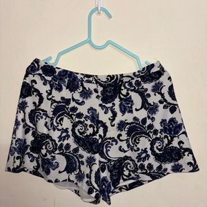 White And Blue Forever 21 Skort