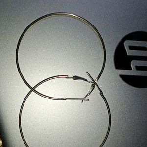 Earring:Silver Hoop Rings Of Alloy Contemporary