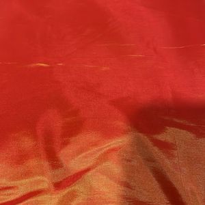 Orange Dhoop Chaav Saree With 2 Blouse Stitched