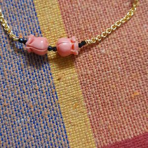 Tupil Flower Bead Chain(micro Gold Polish)