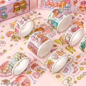 Kawaii Washi Tape Set: 4 rolls of colorful tap