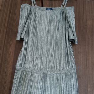 Branded Stylish Party Wear Greyish Silver Jumpsuit