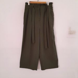 Olive Green Flared Trousers