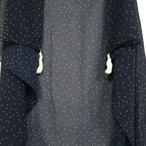 Black Polka Dots trending Geogette Shrug