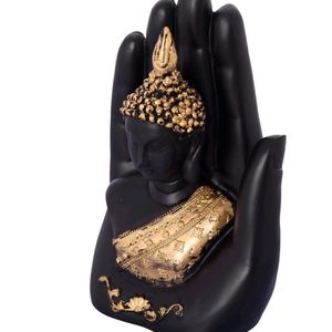 Golden Handcrafted Palm Buddha Showpiece