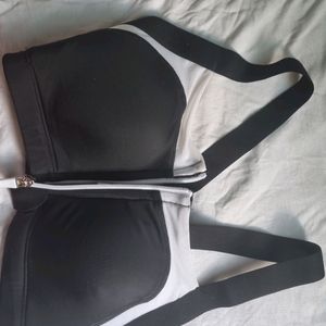 Black And White Gym Bra