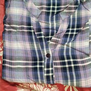 Checked Shirt with Roll-Up Sleeves