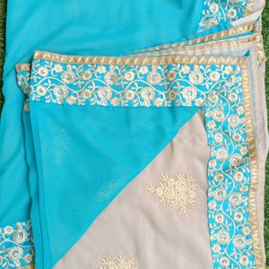 Beautiful Georgette Two Shade Saree