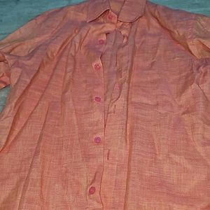 Peach Pure Cotton Shirt