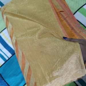 Beautiful Yellow - Golden Handloom Saree